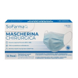 sofarma+ mascherina chirurgica tipo 2r colore blu 10 pezzi