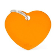my family medaglietta cuore (s) alluminio arancio (ref. mfb74)