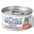 lechat gatto excellence mousse adult salmone pollo 85gr (lattina)