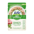 lifepetcare life gatto natural anti hairball mousse tonnetto piselli 70gr (bustina)